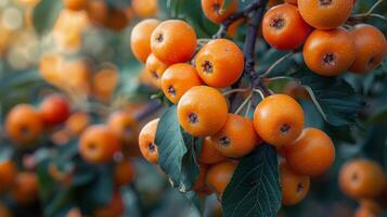 AI generated Tree Filled With Ripe Oranges photo