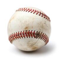 AI generated Old Baseball With Red Stitch photo