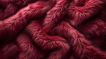 AI generated Close Up of Red Fur Texture photo