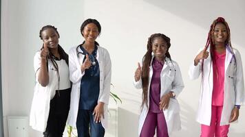 The team of young doctors is happy with the success in their studies and work video