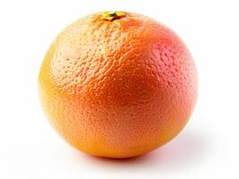 AI generated a single grapefruit on a white background photo