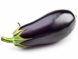 AI generated an eggplant is shown on a white background photo
