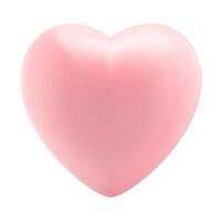 AI generated Cute pink 3D Heart Icon. vector