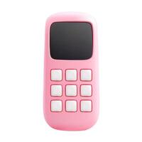 AI generated Cute pink 3D Phone Icon. Vector Illustration