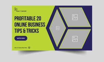 Growth tips and tactics vector eps 10 file type video thumbnail banner design banner idea concept banner design