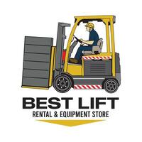 Fork lift service vector illustration, perfect for equipment industry company logo