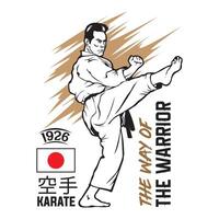 Karate Martial Art vector illustration perfect for t shirt design
