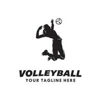 Volley ball sport logo design template vector