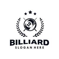 billiard logo design vector illustration