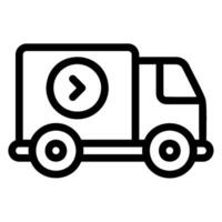 delivery truck line icon vector