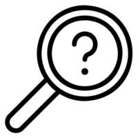 question mark line icon vector