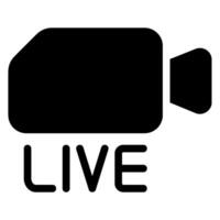 live glyph icon vector