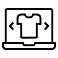 tshirt line icon vector