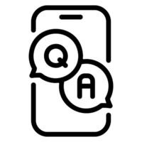 smartphone line icon vector