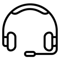 icono de línea de auriculares vector