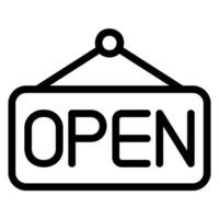 open sign line icon vector
