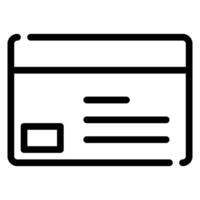 bank card line icon vector