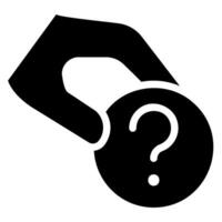 question mark glyph icon vector