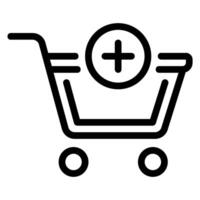 shopping cart line icon vector