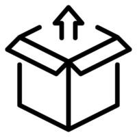 open box line icon vector