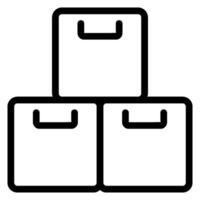 boxes line icon vector