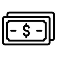 icono de línea de dinero vector