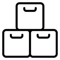 boxes line icon vector