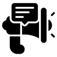 megaphone glyph icon vector