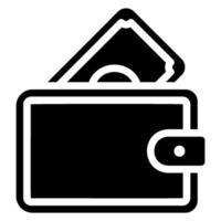 wallet glyph icon vector