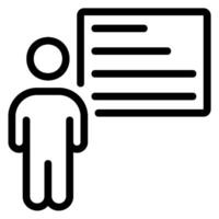 presentation line icon vector