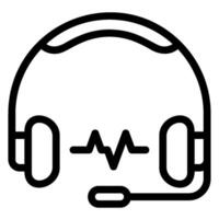 headphone line icon vector