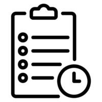 clipboard line icon vector