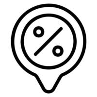 location pin line icon vector