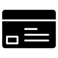 banco tarjeta glifo icono vector