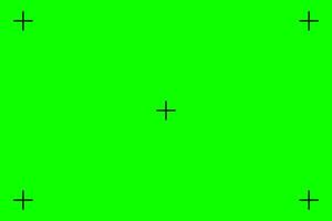 Green screen chroma key background, viewfinder camera frame, video film screen template, overlay. Cinema display with grid. Vector illustration