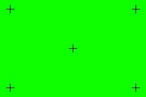 Green screen chroma key background, viewfinder camera frame, video film screen template, overlay. Cinema display with grid. Vector illustration