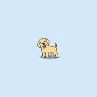 Cute labrador retriever cartoon, vector illustration