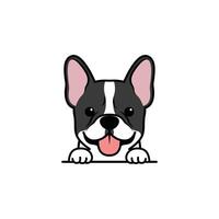 Cute dibujos animados de cachorro de bulldog francés, ilustración vectorial vector