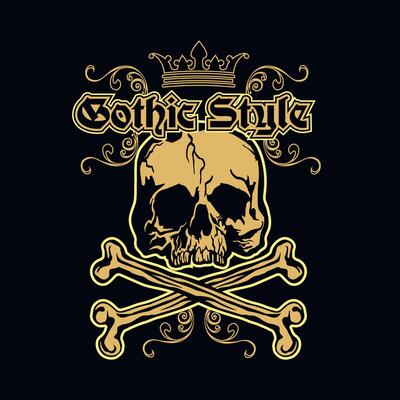 Pirate sign with skull and bones
