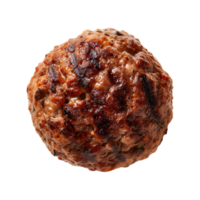 ai generiert Grill Fleisch Ball isoliert auf transparent Hintergrund png