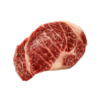 AI generated Raw ribeye steak Isolated on transparent background png