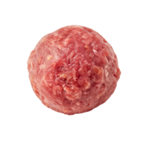 AI generated Raw meat ball Isolated on transparent background png