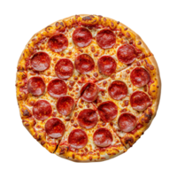 ai generiert Peperoni Pizza isoliert auf transparent Hintergrund png