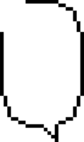 8bit retro spel pixel Tal bubbla ballong ikon klistermärke PM nyckelord planerare text låda baner, platt png transparent element design