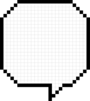 8bit retro spel pixel Tal bubbla ballong ikon klistermärke PM nyckelord planerare text låda baner, platt png transparent element design