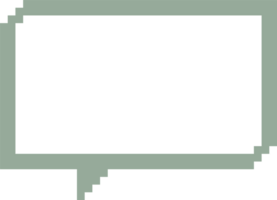 8 bits verde cor retro jogos pixel discurso bolha balão ícone adesivo memorando palavra chave planejador texto caixa bandeira, plano png transparente elemento Projeto