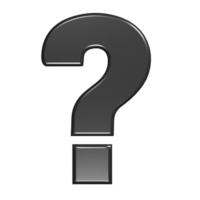 Question icon 3d render illustration png