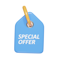 especial oferta icono 3d hacer ilustración png