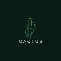 Hipster cactus logo icon design vector