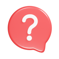 Question icon 3d render illustration png